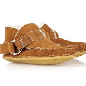 Quoddy for J.Crew Suede Shearling Ring Boots